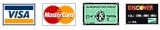 Visa, Mastercard, American Express and Discover Card